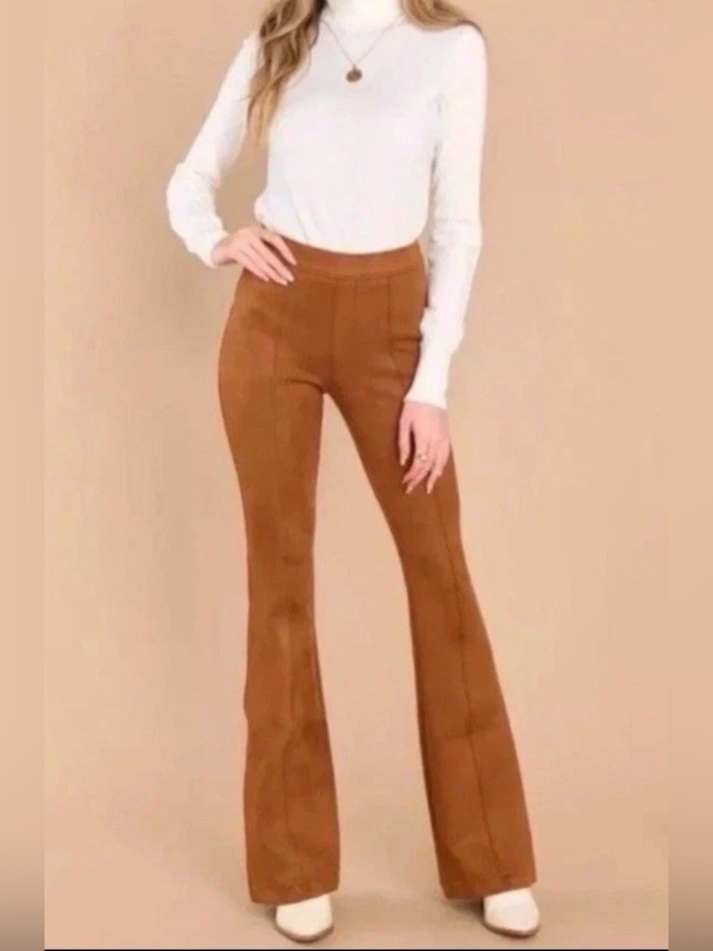 SPANX Faux Suede Flare Pants